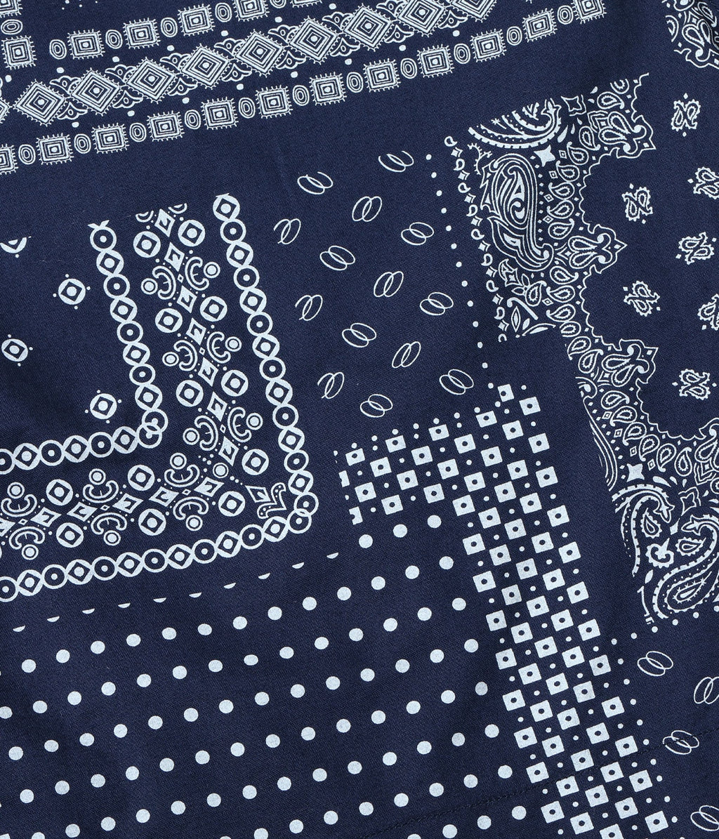 NATIVE AMERICAN BANDANA PATCHWORK PRINT WORK SHORTS