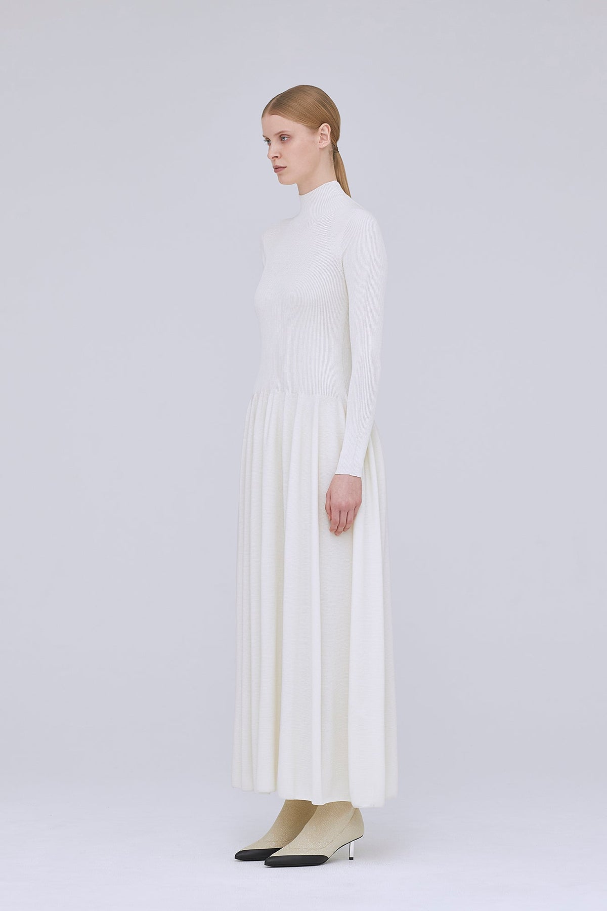 SILK LONG SLEEVE DRESS