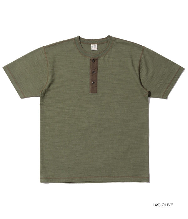 Buzz Rickson's Slub Yarn Henley Neck T-Shirt