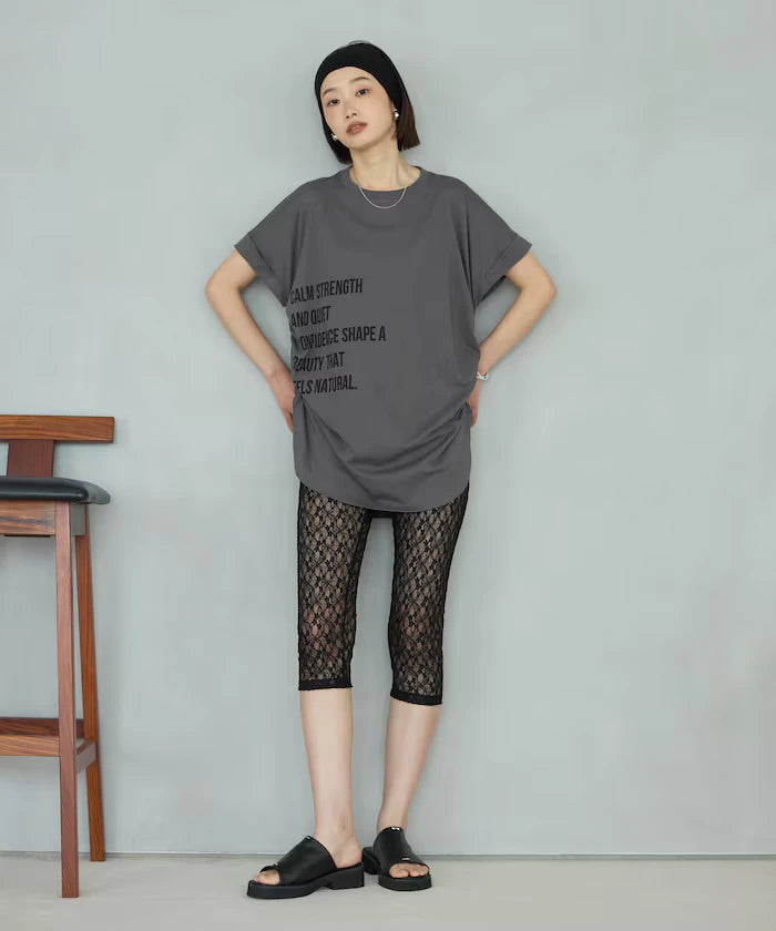 Organic Cotton Shirring Logo T-Shirt