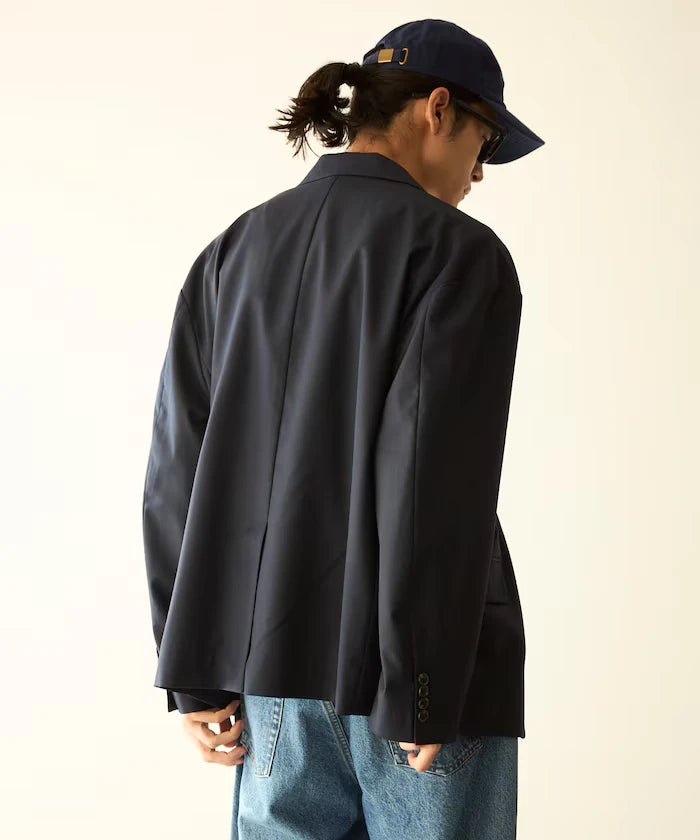 Sleeve-Contrast Tailored Jacket / Relaxed Fit