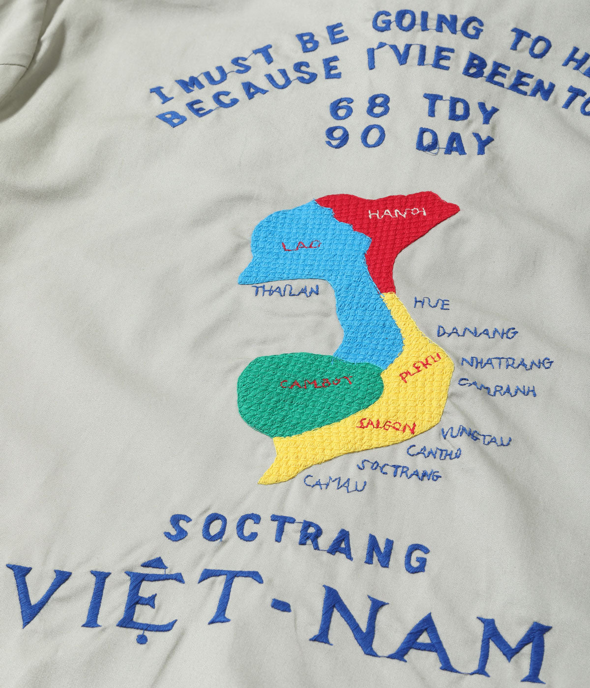 Late 1960s Style Cotton Vietnam Jacket “VIETNAM MAP”