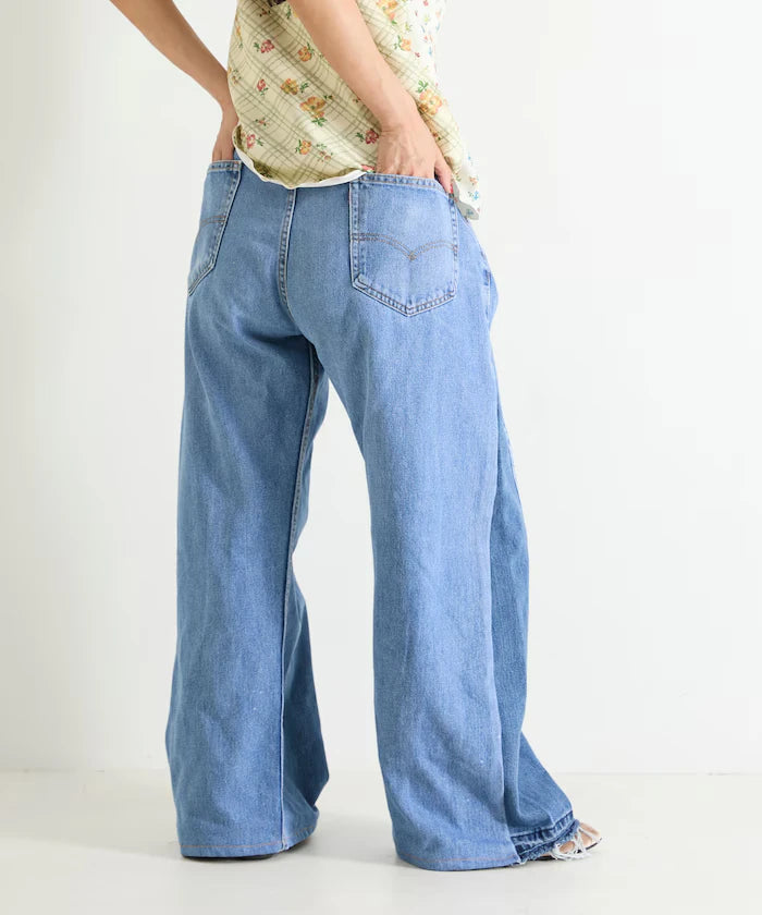 Vintage Remake Tuck Denim Pants