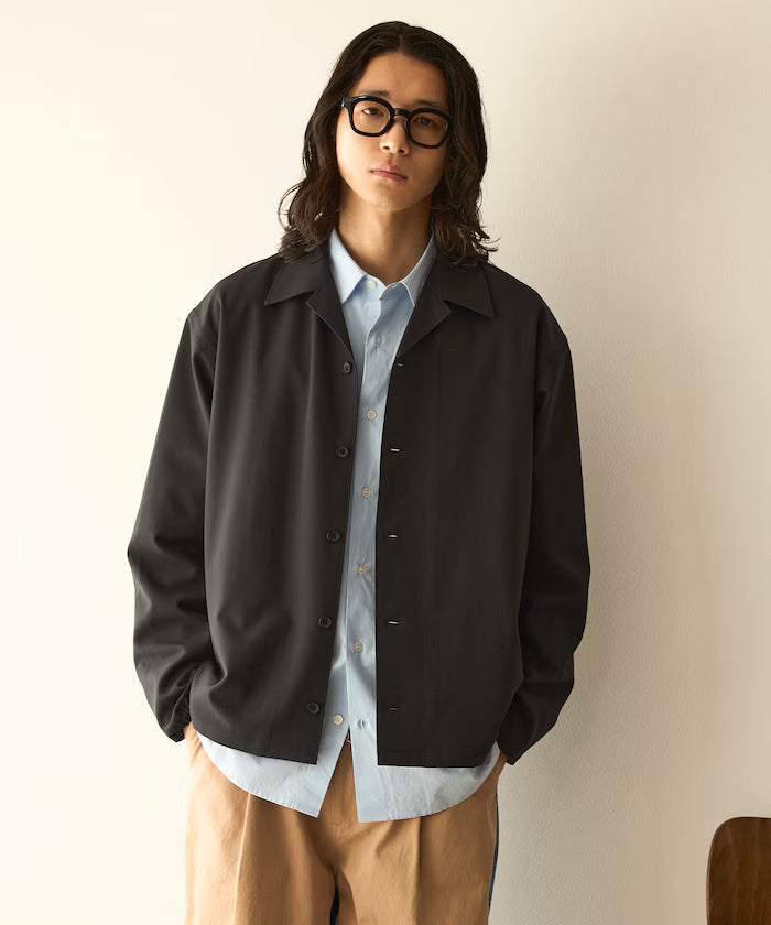 Functional Material Oversized CPO Shirt & Wide Easy Pants Setup / Washable / UV Cut / Quick Dry / Contact Cooling