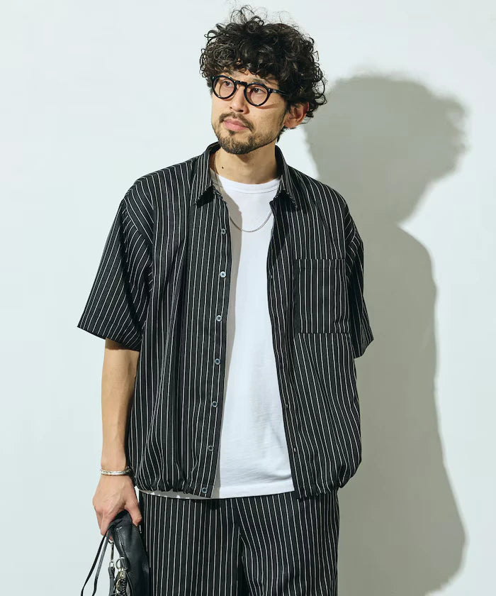 Spindle Stripe Short Sleeve Shirt / Compatible with Setup