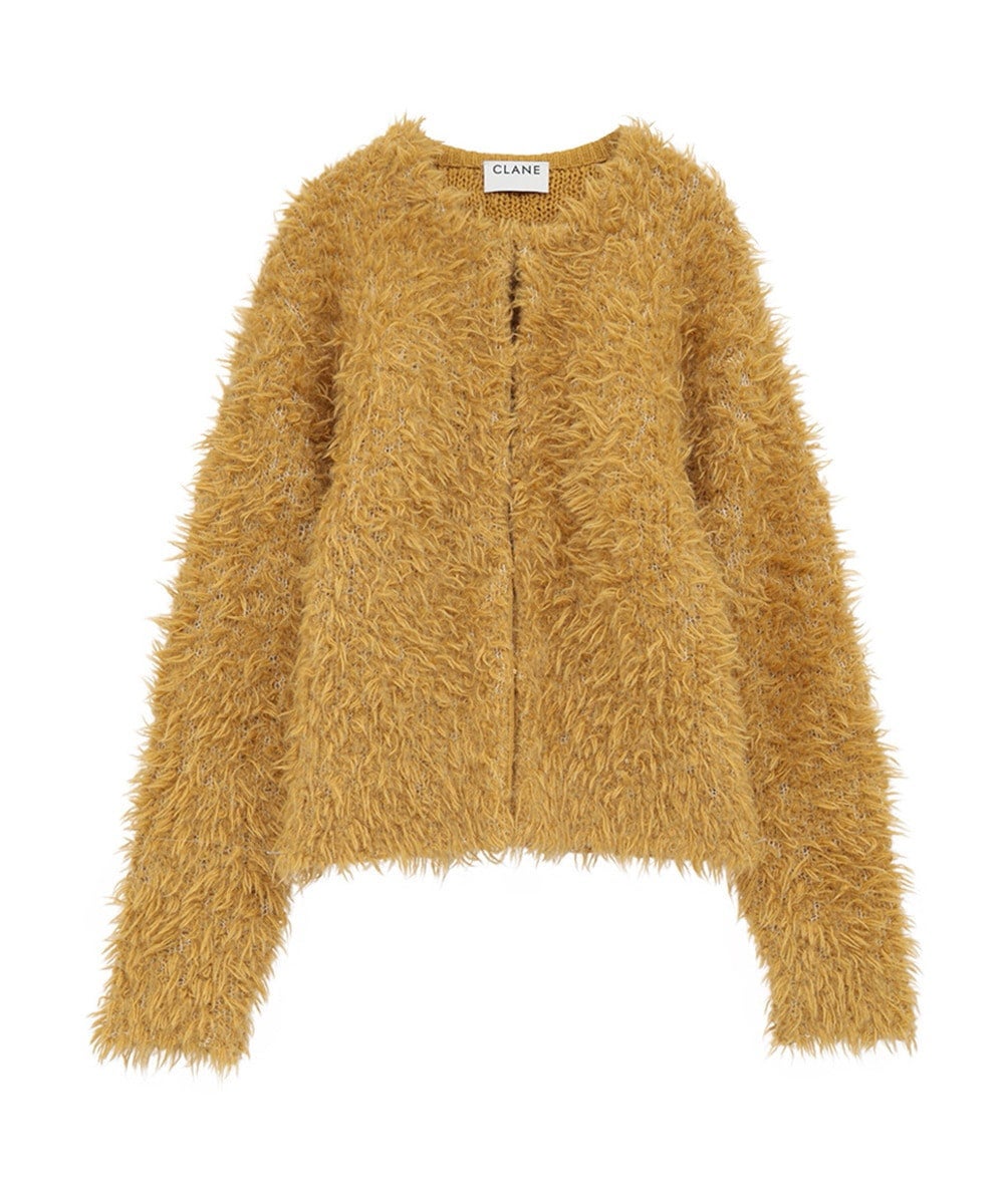 SHAGGY COMPACT KNIT CARDIGAN