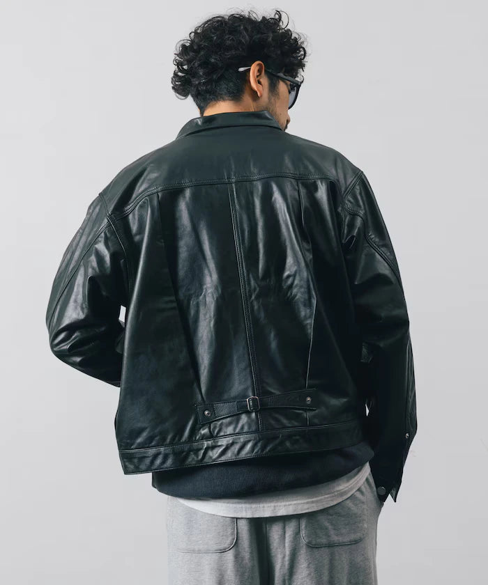 Leather Jacket TYPE-1 / Water-Repellent Leather / Cowhide