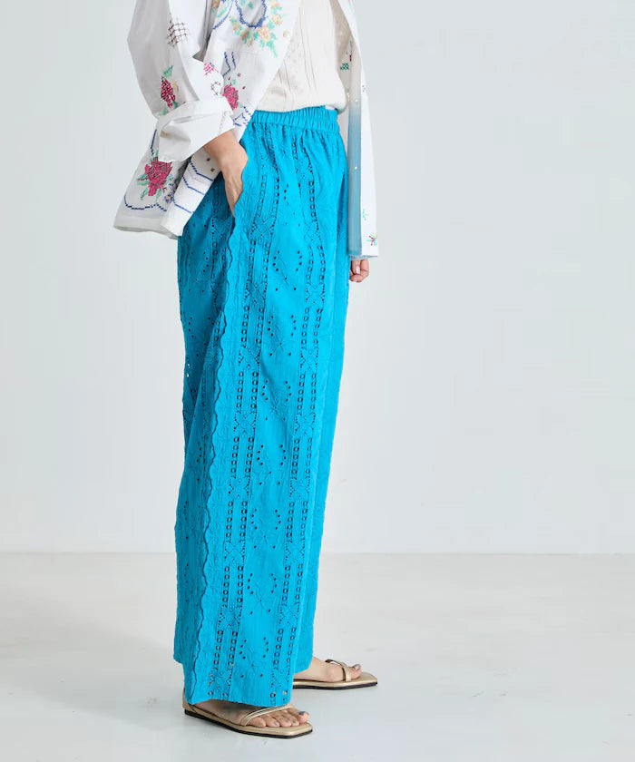 Cutwork Embroidered Easy Pants