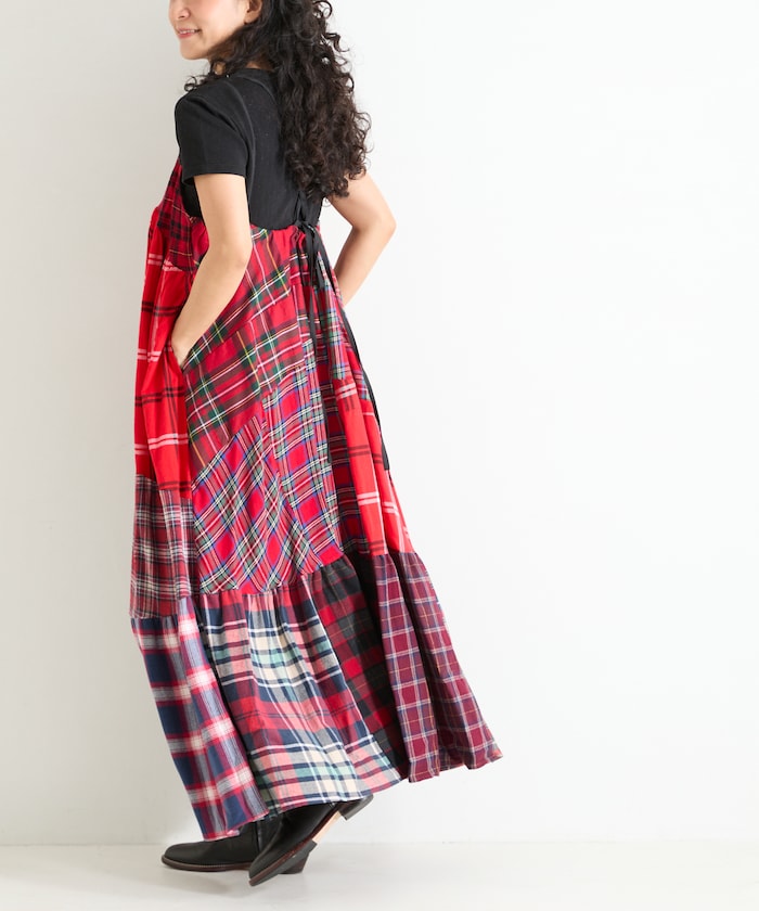 Vintage Remake Check Cami Dress