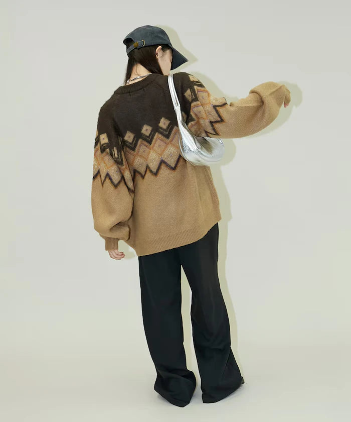 Jacquard Mohair Touch Knit Pullover Limited Edition