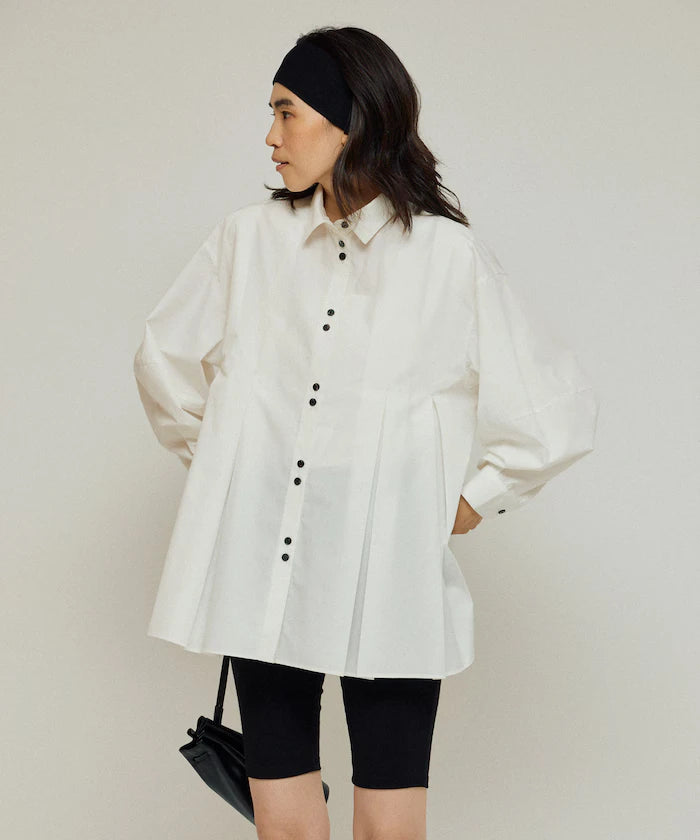 Box Stack Balloon Sleeve Long Sleeve Shirt