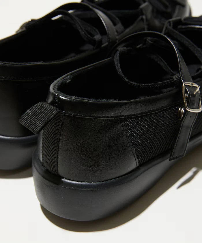 Lace-up ballet shoes