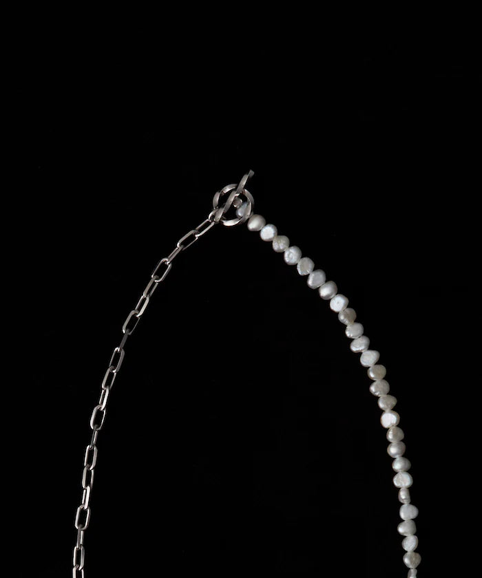 [Release on April 1 at 12:00] SILVER925 Freshwater Pearl Combo Chain Necklace