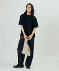 Stripe Print Canvas Market Bag