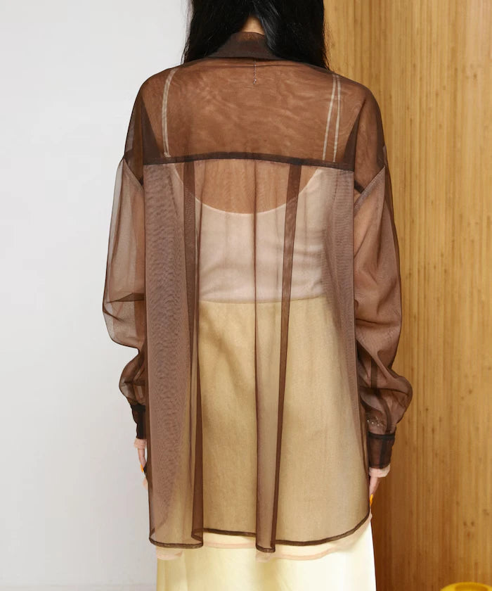 Tulle Layered Bicolor Shirt [Limited Edition]