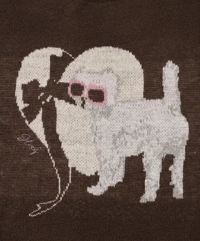 Sweat-like Animal Jacquard Knit