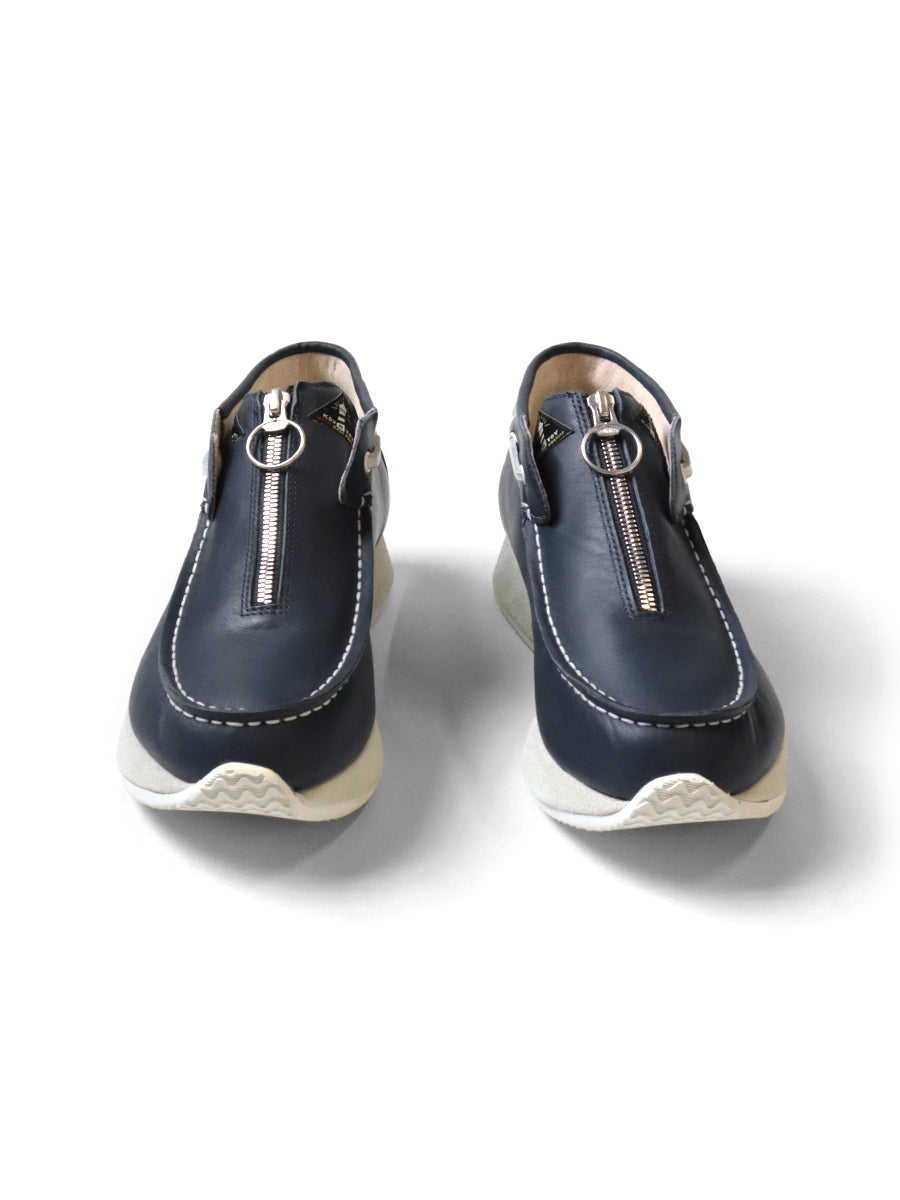 Leather ZIP Deck Sneakers