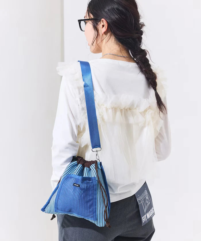 Multiway Color Knit Frill Shoulder Bag