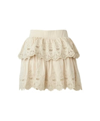 SKULL LACE Scalloped Embroidery Skirt