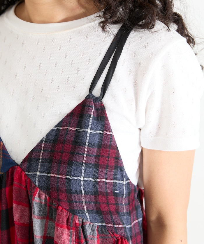 Vintage Remake Check Cami Dress