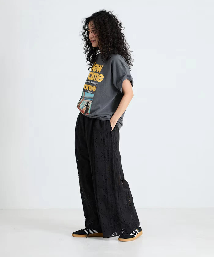 Cutwork Embroidered Easy Pants