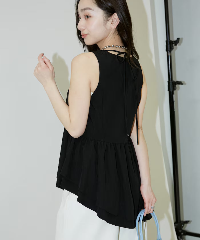 Nylon Washer Asymmetrical Blouse Limited Edition