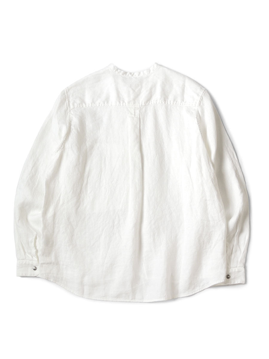 Gauze Linen Herringbone Stand Penny Shirt