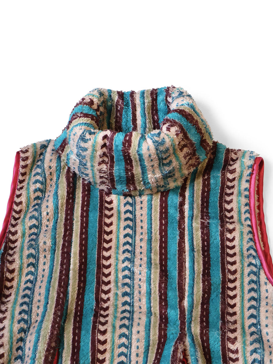 Columbia stripe patterned fleece lamp dress