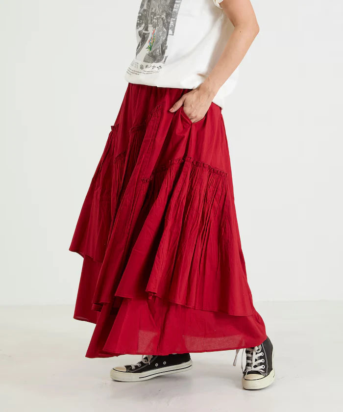 India Frill Maxi Gathered Skirt