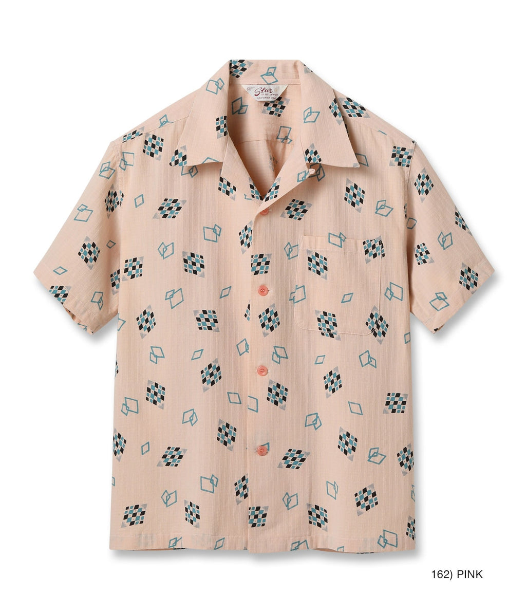 DOBBY COTTON OPEN SHIRT “DIAMOND”