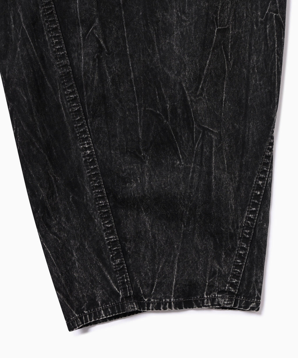 bleach twill wide pants