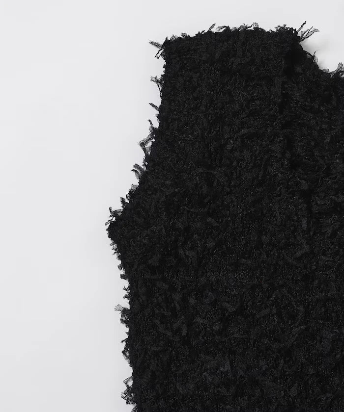 2WAY Fringe Hem Knit Vest