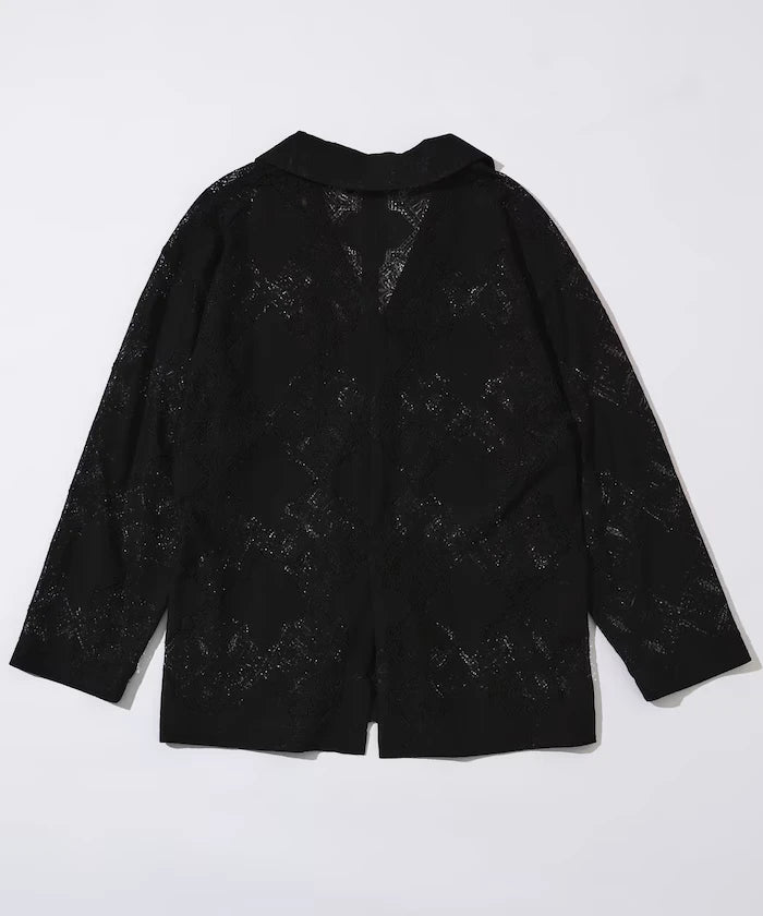 [February 12 12:00 Release] Panel Lace Shirt Jacket / Compatible with Setup