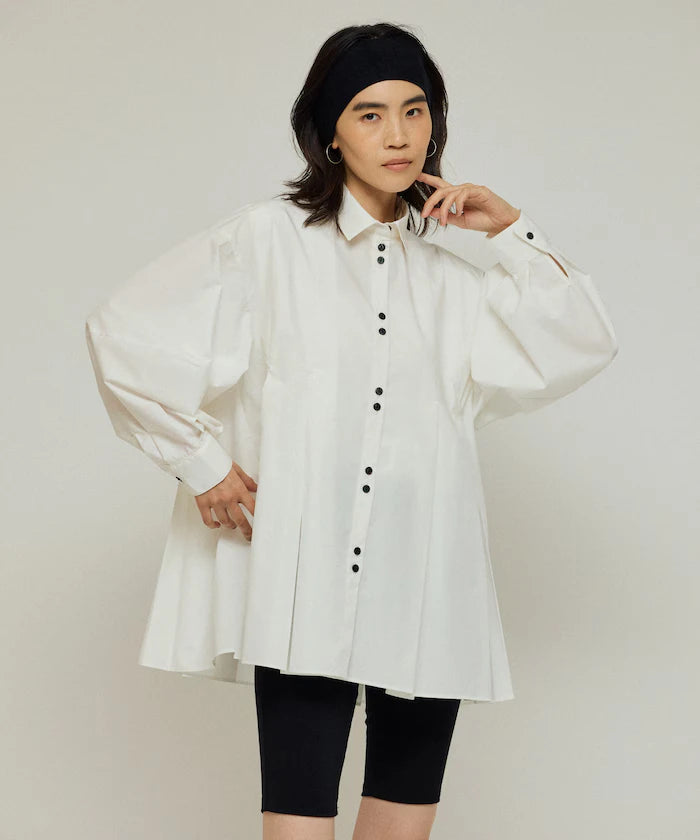 Box Stack Balloon Sleeve Long Sleeve Shirt