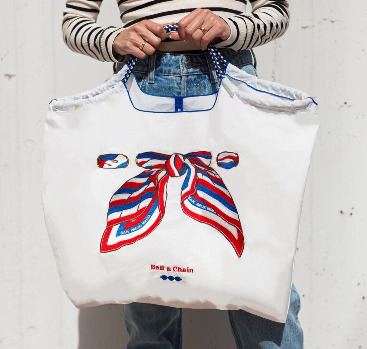 San.scarf(サン スカーフ) Large #04 White-333102