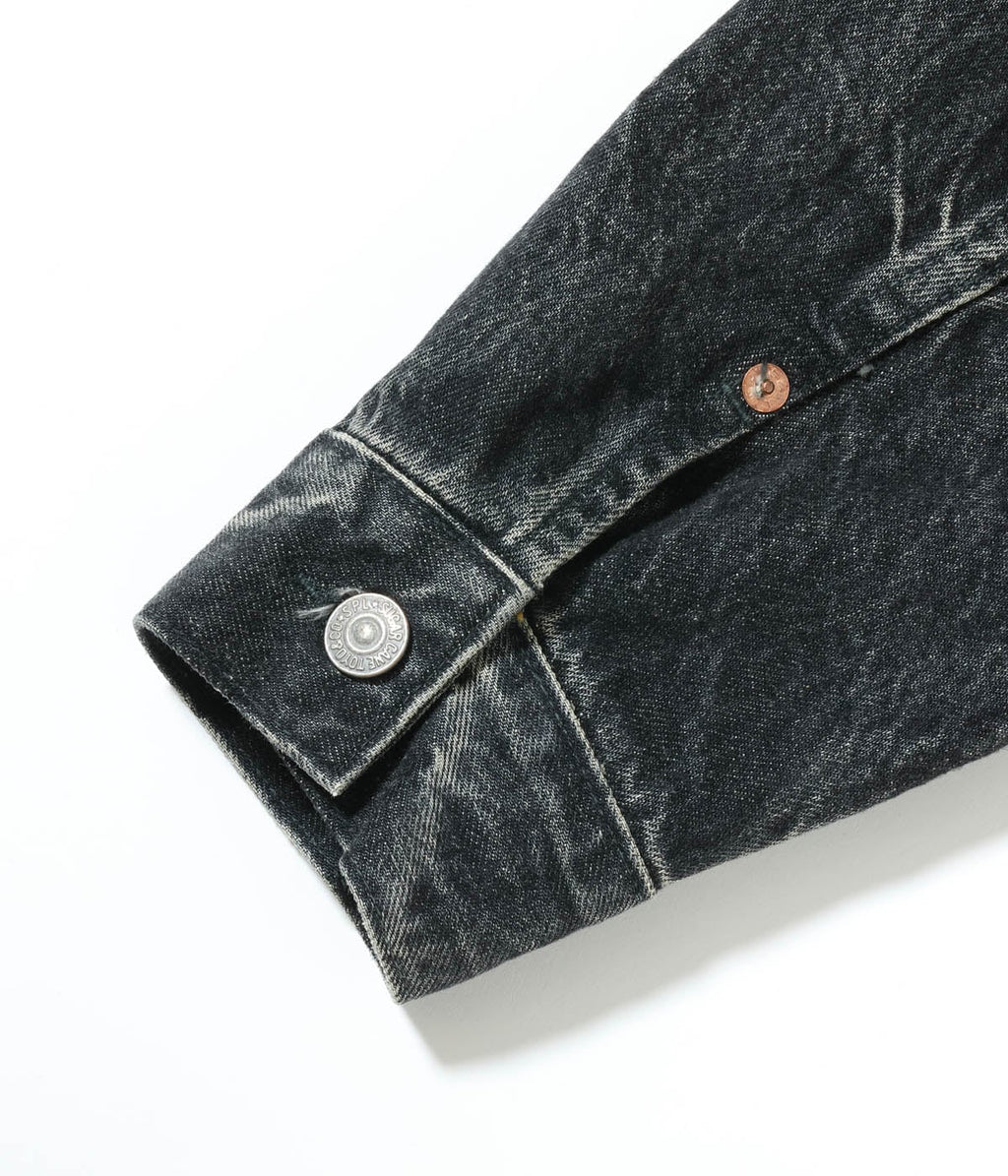 14.25oz. BLACK DENIM JACKET 1953 AGED MODEL