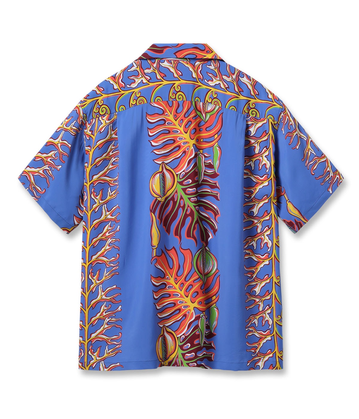 Rayon Hawaiian Shirt Monstera Border