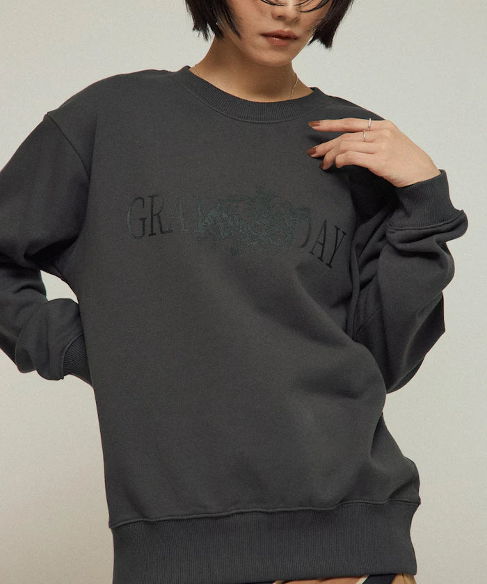 Organic Cotton Animal Logo Print Sweat / CAT / Relaxed Fit / French Terry Sweat
