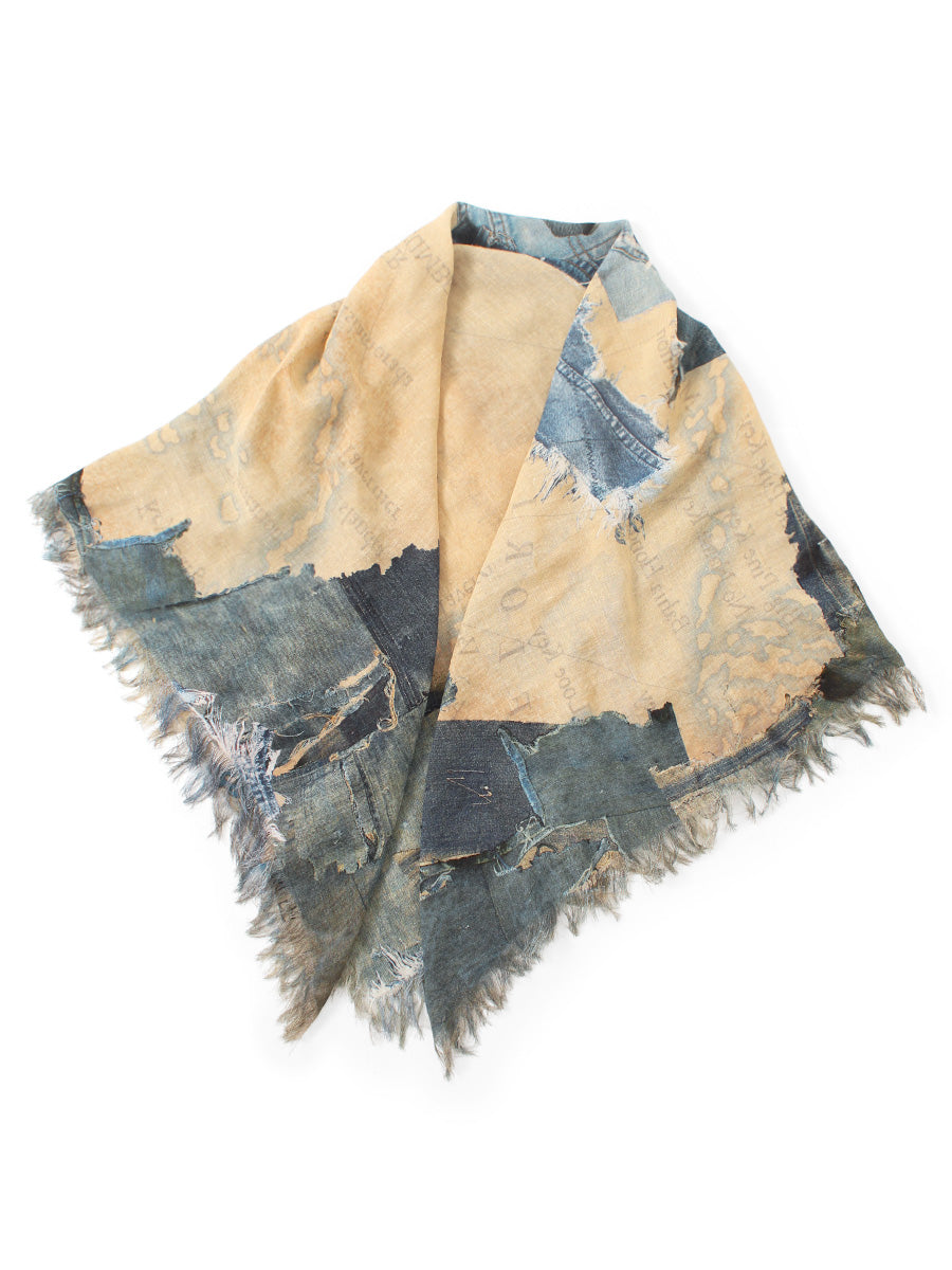 Rayon Fringe Square Stole (KAYO HUESO De...