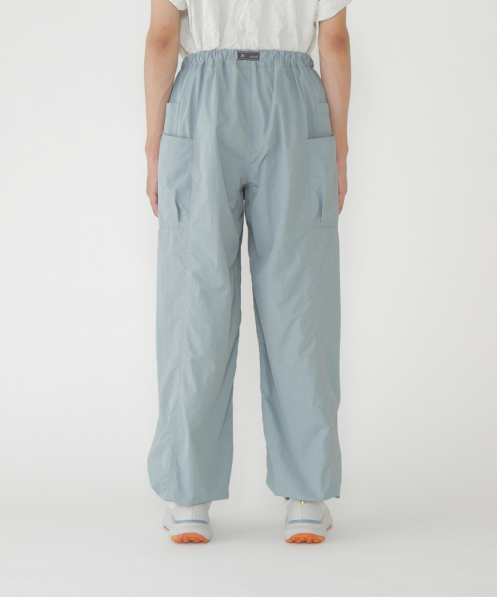 crinkled nylon pants
