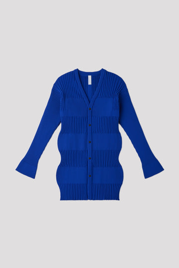 FLUTED LONG CARDIGAN