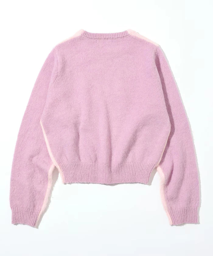 Alpaca Blend Bicolor Knit Pullover