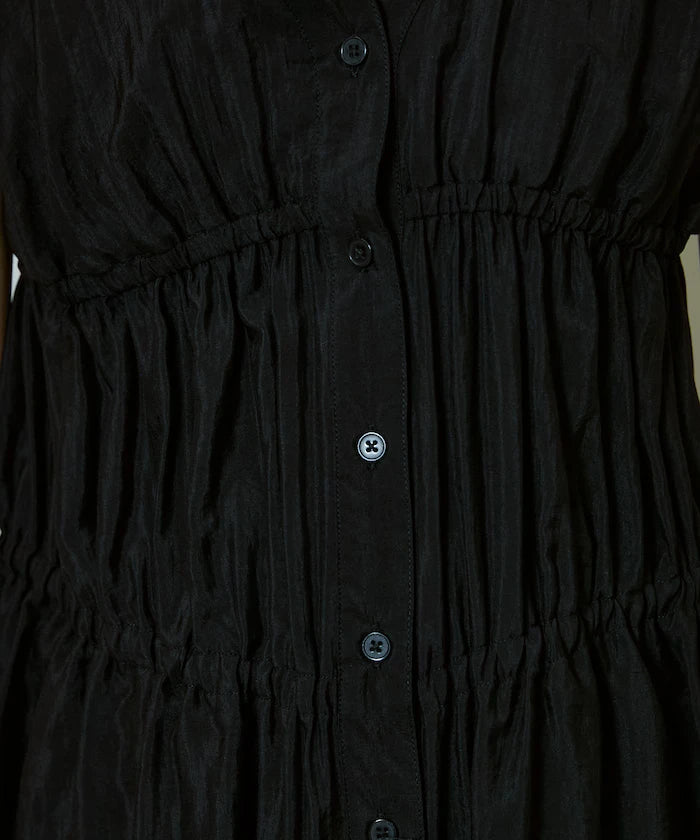 Sheer Broad Sleeveless Gathered Shift Blouse Limited Edition