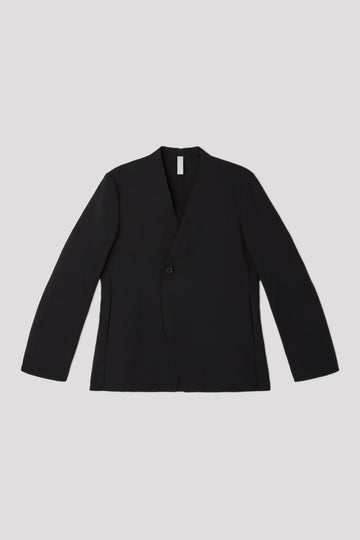 MILAN DOUBLE BREASTED COLLARLESS JACKET