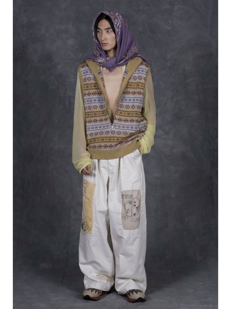 5G Fair Isle Half ZIP Vest