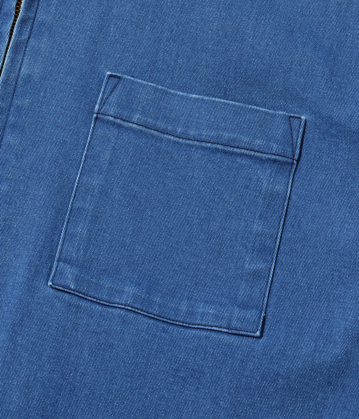 MODUCT CHINO DENIM SCRAB SHIRT with CRACK PRINT AGING MODEL