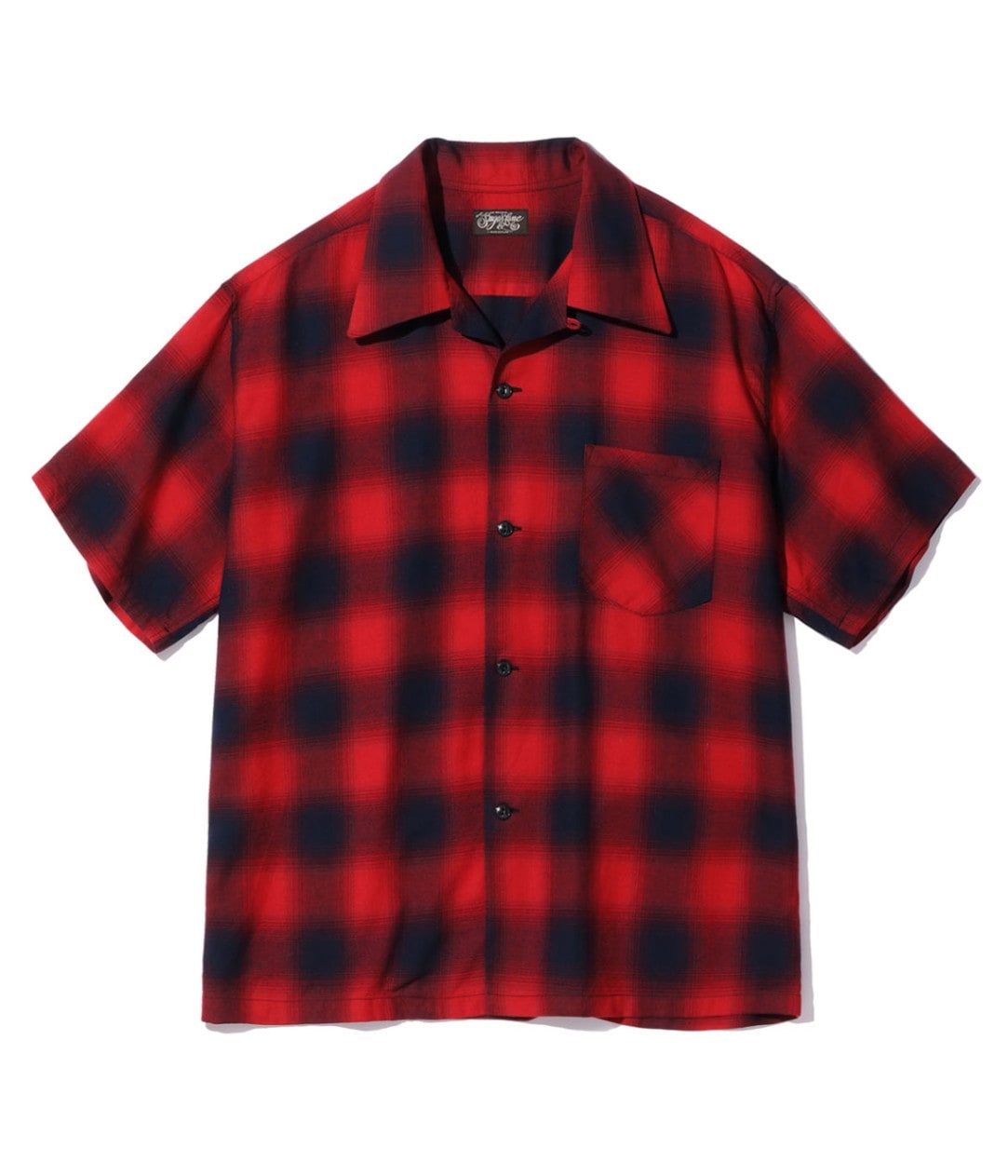RAYON OMBRE CHECK OPEN SHIRT