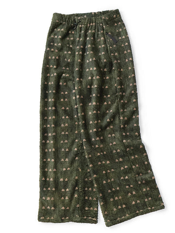 Iris Pattern Fleece Easy Straight Pants