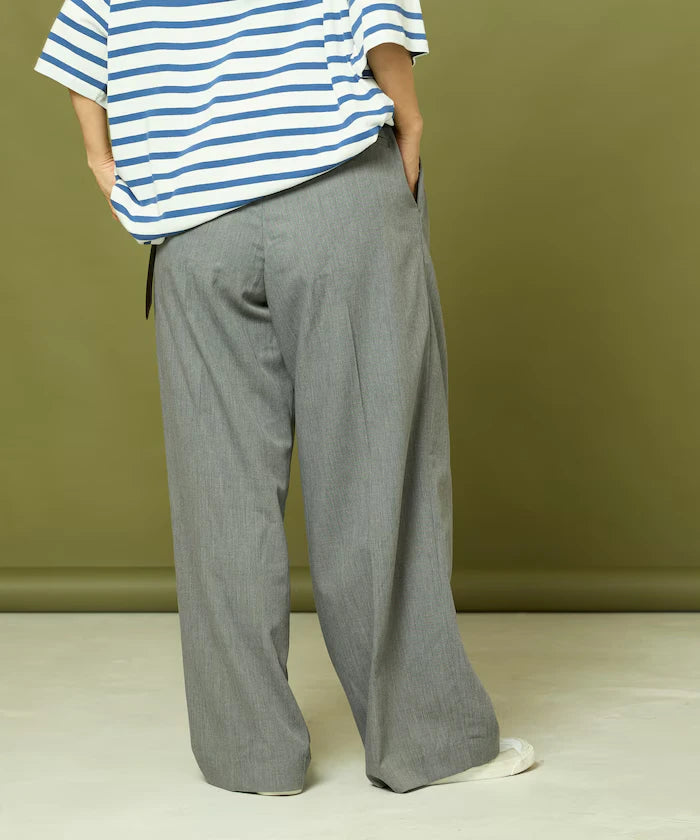Tuck Wide Slacks Pants