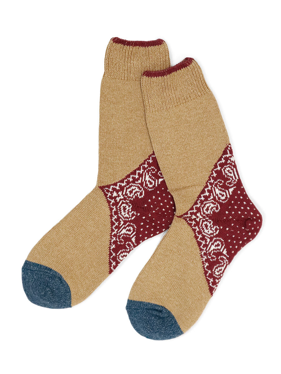 96pcs Heel Paisley Bandana Socks